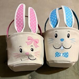 Adorable Bunny Ears Kids Tote - Pink and Blue